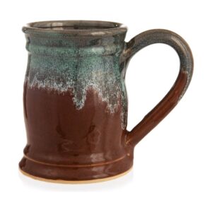 20oz Handmade Barrel Coffee Mug – Crafted in the USA (Chestnut & Sage)