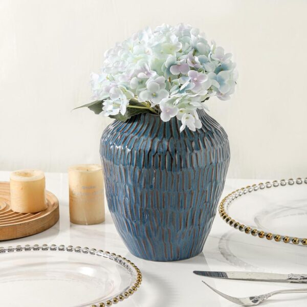 Blue Ceramic Vase for Home Decor