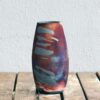 RAAQUU Tsuri 6 Inch Handmade Ceramic Raku Vase – Unique Pottery Gift for Her